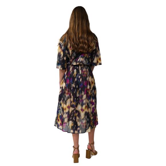 NEW ISABEL MARANT maggy dress in ochre/black multi - Picture 3 of 3